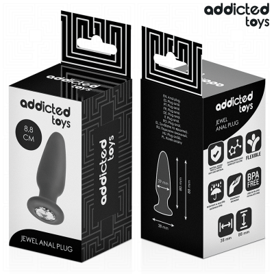 ADDICTED TOYS - PLUG ANAL COM JOIA TAMANHO S 8,8 CM - D-242865 - Dona Pimenta
