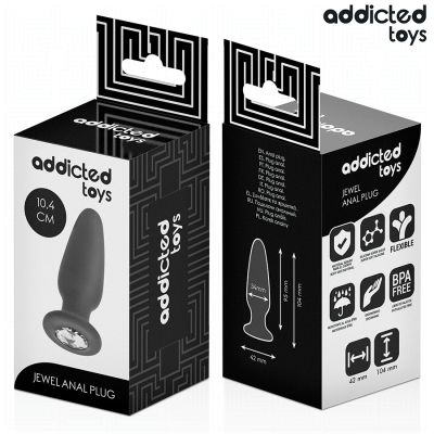 ADDICTED TOYS - PLUG ANAL COM JOIA TAMANHO M 10,4 CM - D-242866 - Dona Pimenta