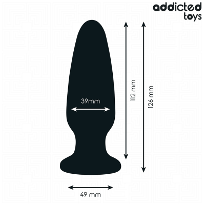 ADDICTED TOYS - PLUG ANAL COM JOIA TAMANHO L 12,6 CM - D-242867 - Dona Pimenta