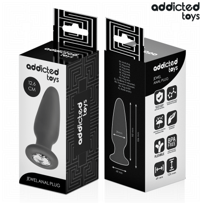 ADDICTED TOYS - PLUG ANAL COM JOIA TAMANHO L 12,6 CM - D-242867 - Dona Pimenta