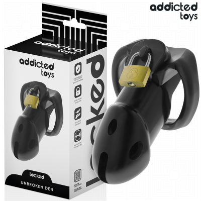 ADDICTED TOYS LOCKED - GAIOLA DE PÉNIS DEN INQUEBRÃVEL 9,8 CM - D-242962 - Dona Pimenta