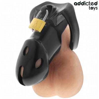 ADDICTED TOYS LOCKED - GAIOLA DE PÉNIS DEN INQUEBRÃVEL 9,8 CM - D-242962 - Dona Pimenta