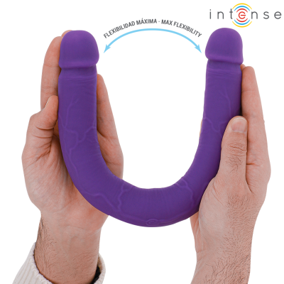 INTENSE - GUNTER DILDO VIBRADOR DUPLO 40 CM ROXO CONTROLE REMOTO - D-244463 - Dona Pimenta