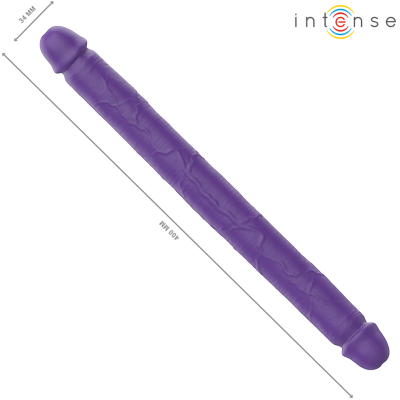 INTENSE - GUNTER DILDO VIBRADOR DUPLO 40 CM ROXO CONTROLE REMOTO - D-244463 - Dona Pimenta