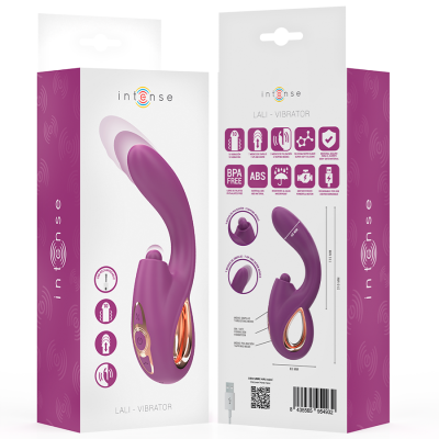 INTENSE - LALI MULTIFUNCIONAL VIBRADOR DE PONTO G COM BATIDA, IMPULSÃO E VIBRAÇÃO ROXO - D-244482 - Dona Pimenta