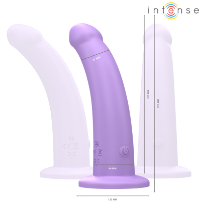 INTENSE - VIBRADOR EDDIE 17,5 CM 10 VIBRAÇÕES ROXO CONTROLE REMOTO - D-244457 - Dona Pimenta