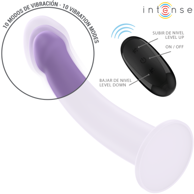 INTENSE - VIBRADOR EDDIE 17,5 CM 10 VIBRAÇÕES ROXO CONTROLE REMOTO - D-244457 - Dona Pimenta