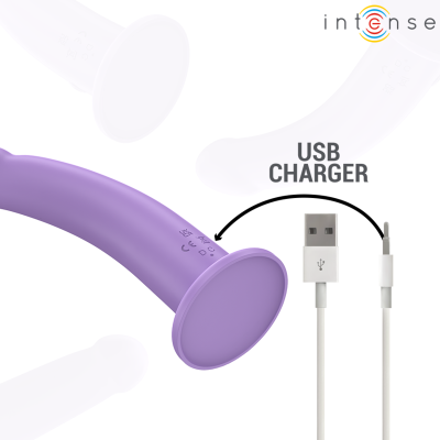 INTENSE - VIBRADOR EDDIE 17,5 CM 10 VIBRAÇÕES ROXO CONTROLE REMOTO - D-244457 - Dona Pimenta