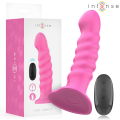 INTENSE - VIBRADOR CINDY TAMANHO L DESIGN ESPIRAL 10 VIBRAÇÕES ROSA CONTROLE REMOTO - D-244465 - Dona Pimenta