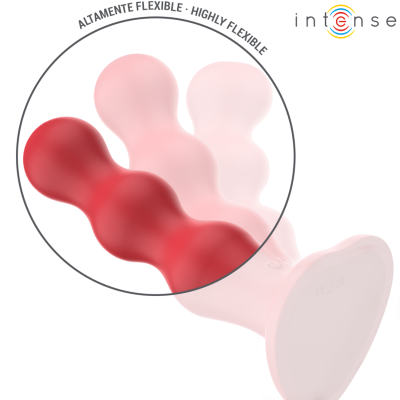 INTENSE - CODY VIBRADOR COM VENTOSA VERMELHO CONTROLE REMOTO - D-244469 - Dona Pimenta