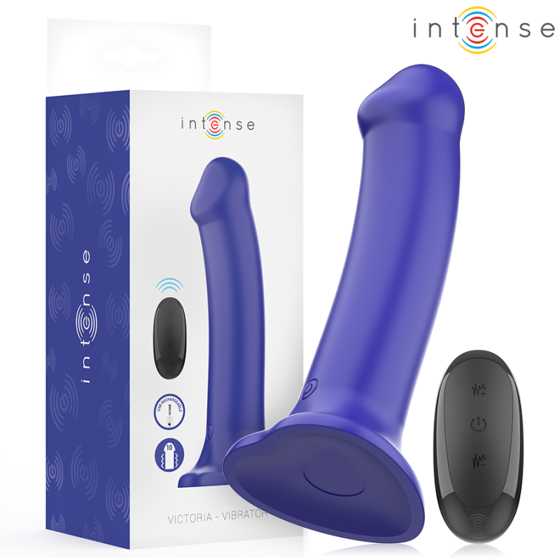 INTENSE - VIBRADOR VICTORIA COM VENTOSA 10 VIBRAÇÕES AZUL ESCURO CONTROLE REMOTO - D-244471 - Dona Pimenta INTENSE - VIBRADOR VICTORIA COM VENTOSA 10 VIBRAÇÕES AZUL ESCURO CONTROLE REMOTO - D-244471 - Dona Pimenta