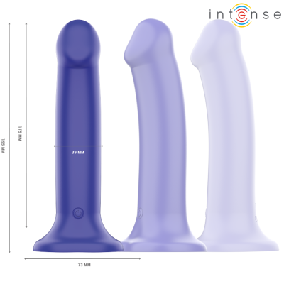 INTENSE - VIBRADOR VICTORIA COM VENTOSA 10 VIBRAÇÕES AZUL ESCURO CONTROLE REMOTO - D-244471 - Dona Pimenta