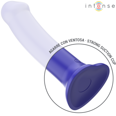 INTENSE - VIBRADOR VICTORIA COM VENTOSA 10 VIBRAÇÕES AZUL ESCURO CONTROLE REMOTO - D-244471 - Dona Pimenta