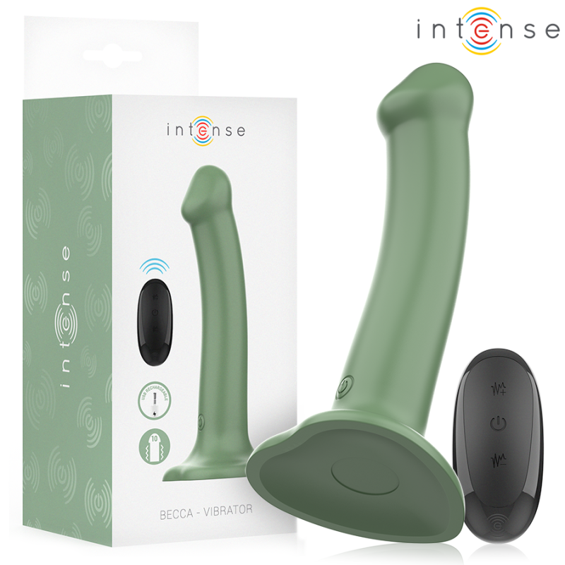 INTENSE - VIBRADOR BECCA COM VENTOSA 10 VIBRAÇÕES VERDE CONTROLE REMOTO - D-244472 - Dona Pimenta INTENSE - VIBRADOR BECCA COM VENTOSA 10 VIBRAÇÕES VERDE CONTROLE REMOTO - D-244472 - Dona Pimenta