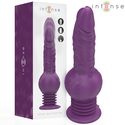 INTENSE - VIBRADOR MULTIFUNCIONAL TATUM COM VIBRAÇÃO PARA CIMA E PARA BAIXO 24 CM ROXO - D-243385 - Dona Pimenta