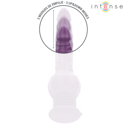 INTENSE - VIBRADOR MULTIFUNCIONAL TATUM COM VIBRAÇÃO PARA CIMA E PARA BAIXO 24 CM ROXO - D-243385 - Dona Pimenta