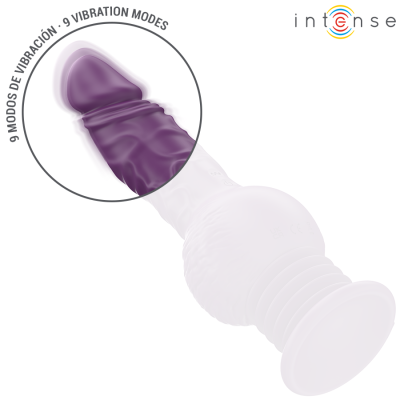 INTENSE - VIBRADOR MULTIFUNCIONAL TATUM COM VIBRAÇÃO PARA CIMA E PARA BAIXO 24 CM ROXO - D-243385 - Dona Pimenta