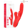 INTENSE - ROSALIA VIBRADOR MULTIFUNCIONAL 3 EM 1 VERMELHO - D-244476 - Dona Pimenta