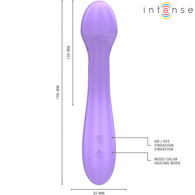 INTENSE - VIBRADOR BECKY 19 CM AQUECÍVEL 7 VIBRAÇÕES ROXO - D-244477 - Dona Pimenta