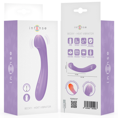 INTENSE - VIBRADOR BECKY 19 CM AQUECÍVEL 7 VIBRAÇÕES ROXO - D-244477 - Dona Pimenta