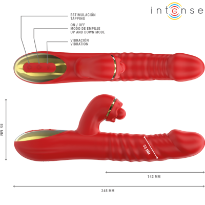 INTENSE - THALIA VIBRATION & THRUST & TAPPING VERMELHO - D-244488 - Dona Pimenta