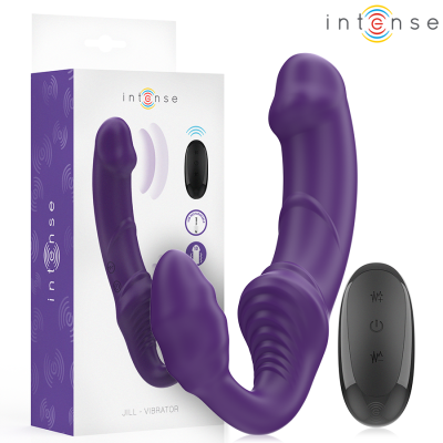INTENSE - JILL VIBRADOR DUPLO 20 CM ROXO CONTROLE REMOTO - D-244454 - Dona Pimenta