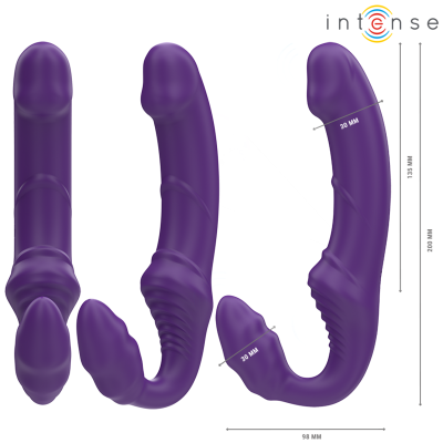 INTENSE - JILL VIBRADOR DUPLO 20 CM ROXO CONTROLE REMOTO - D-244454 - Dona Pimenta