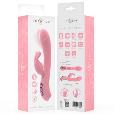 INTENSE - VIBRADOR RACHEL RABBIT 5 VIBRAÇÕES ROSA - D-244461 - Dona Pimenta