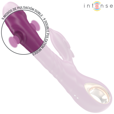 INTENSE - VIBRADOR MULTIFUNCIONAL HALLE COM LÍNGUA ESTIMULANTE DE GOLFINHOS ROXO - D-244480 - Dona Pimenta