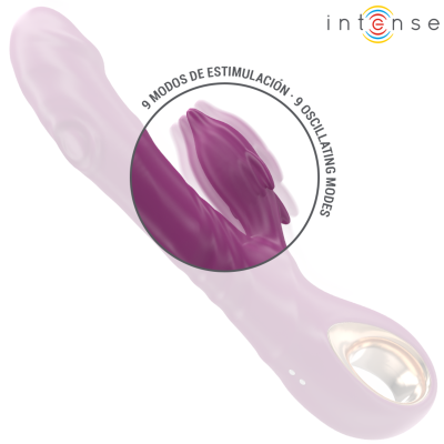 INTENSE - VIBRADOR MULTIFUNCIONAL HALLE COM LÍNGUA ESTIMULANTE DE GOLFINHOS ROXO - D-244480 - Dona Pimenta