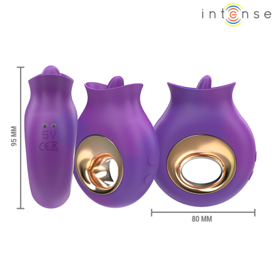 INTENSE - ESTIMULADOR DE CLITÓRIS TULI 9 VIBRAÇÕES E 9 OSCILAÃÃES ROXO - D-244489 - Dona Pimenta