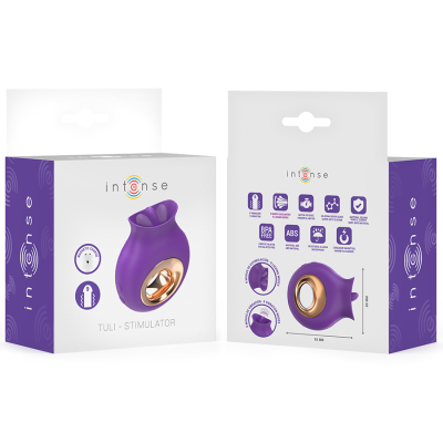 INTENSE - ESTIMULADOR DE CLITÓRIS TULI 9 VIBRAÇÕES E 9 OSCILAÃÃES ROXO - D-244489 - Dona Pimenta