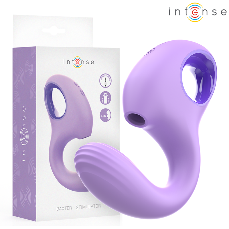INTENSE - VIBRADOR E ESTIMULADOR BAXTER VIOLET - D-244464 - Dona Pimenta INTENSE - VIBRADOR E ESTIMULADOR BAXTER VIOLET - D-244464 - Dona Pimenta