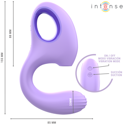 INTENSE - VIBRADOR E ESTIMULADOR BAXTER VIOLET - D-244464 - Dona Pimenta