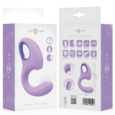 INTENSE - VIBRADOR E ESTIMULADOR BAXTER VIOLET - D-244464 - Dona Pimenta