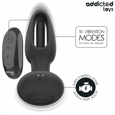 ADDICTED TOYS - PLUG ANAL CON LENGUA VIBRADORA Y CONTROL REMOTO - D-244528 - Dona Pimenta