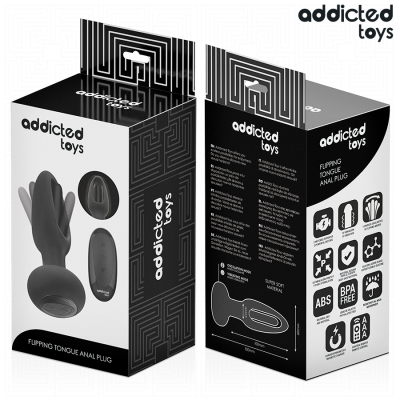 ADDICTED TOYS - PLUG ANAL CON LENGUA VIBRADORA Y CONTROL REMOTO - D-244528 - Dona Pimenta