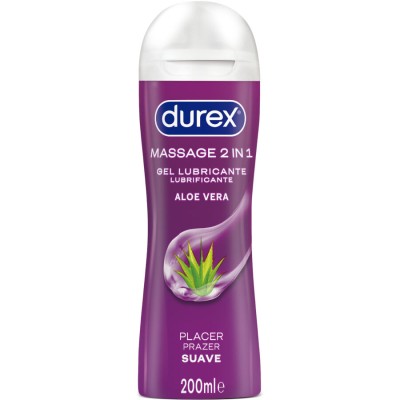 DUREX - PLAY 2-1 LUBRIFICANTE ÍNTIMO E MASSAGEM ALOE VERA - D63-194247 - Dona Pimenta