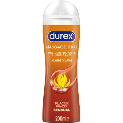DUREX - MASSAGEM SENSUAL 2 EM 1 YLANG YLANG 200 ML - D-194246 - Dona Pimenta