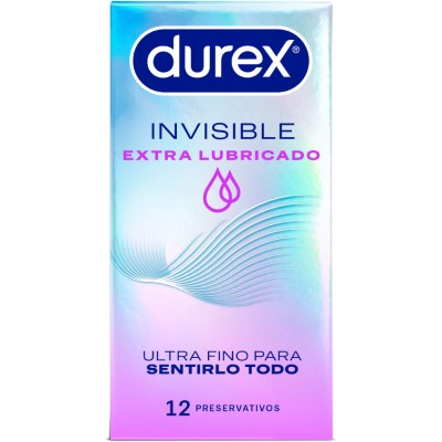 DUREX - INVISÍVEL EXTRA LUBRIFICADO 12 UNIDADES - D-208301 - Dona Pimenta
