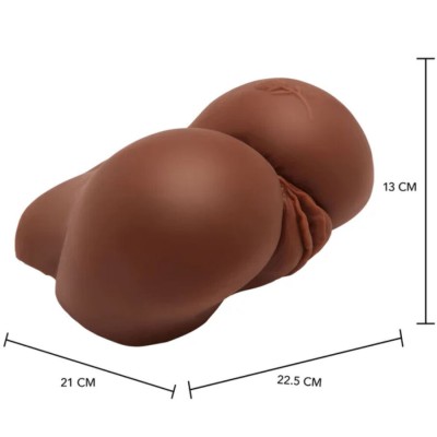 MASTURBADOR REALÍSTICO BIG ASS ACT COM VIBRADOR MARROM - D-223174 - Dona Pimenta