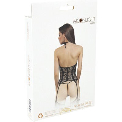 MOONLIGHT - MODELO 8 BODYSTOCKING PRETO TAMANHO ÚNICO - D-237331 - Dona Pimenta