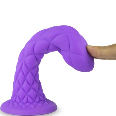 SILEXD - DREAMY DILDO FANTASY SILICONE LÍQUIDO TERMORATIVO VIOLETA 18,5 CM - D-244565 - Dona Pimenta