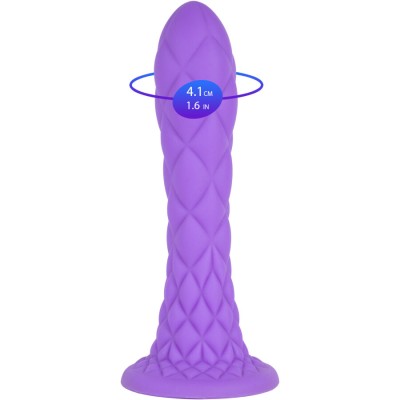 SILEXD - DREAMY DILDO FANTASY SILICONE LÍQUIDO TERMORATIVO VIOLETA 18,5 CM - D-244565 - Dona Pimenta
