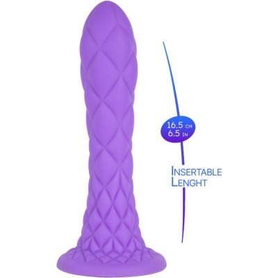 SILEXD - DREAMY DILDO FANTASY SILICONE LÍQUIDO TERMORATIVO VIOLETA 18,5 CM - D-244565 - Dona Pimenta
