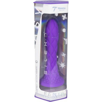 SILEXD - DREAMY DILDO FANTASY SILICONE LÍQUIDO TERMORATIVO VIOLETA 18,5 CM - D-244565 - Dona Pimenta