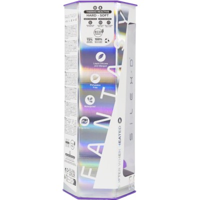 SILEXD - DREAMY DILDO FANTASY SILICONE LÍQUIDO TERMORATIVO VIOLETA 18,5 CM - D-244565 - Dona Pimenta