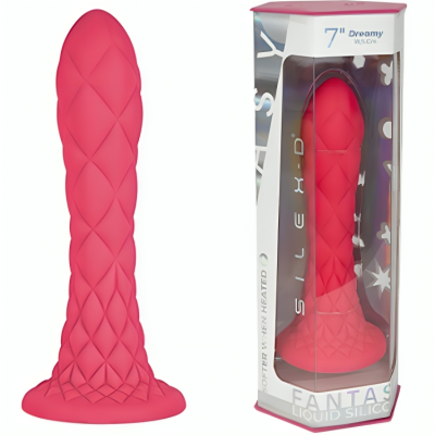 SILEXD - DREAMY DILDO FANTASY SILICONE LÍQUIDO TERMORATIVO VIOLETA 18,5 CM - D-244565 - Dona Pimenta