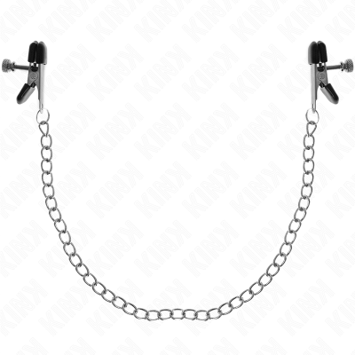 KINK - PINÇAS DE CORRENTE PLANA PRATA 34 CM - D-240978 - Dona Pimenta