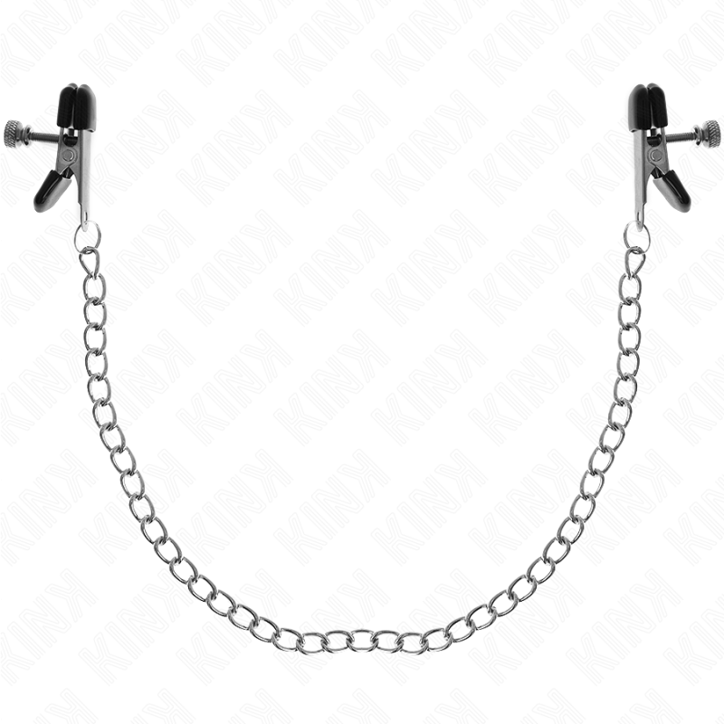 KINK - PINÇAS DE CORRENTE PLANA PRATA 34 CM - D-240978 - Dona Pimenta